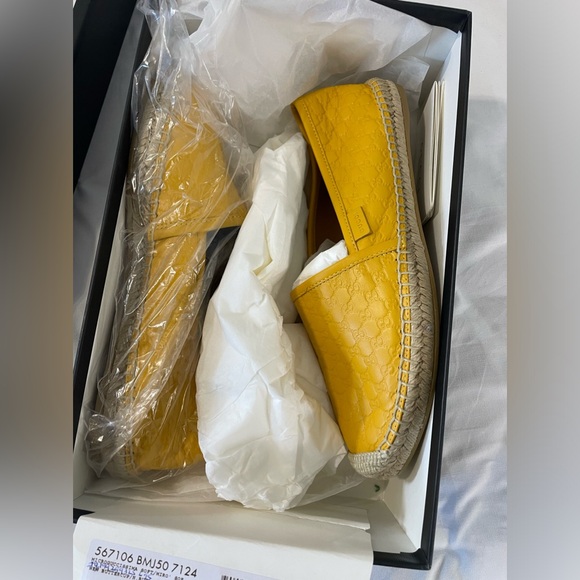 Gucci MicroGuccissima soft espadrille size 39.5 new buttercup - Picture 10 of 16